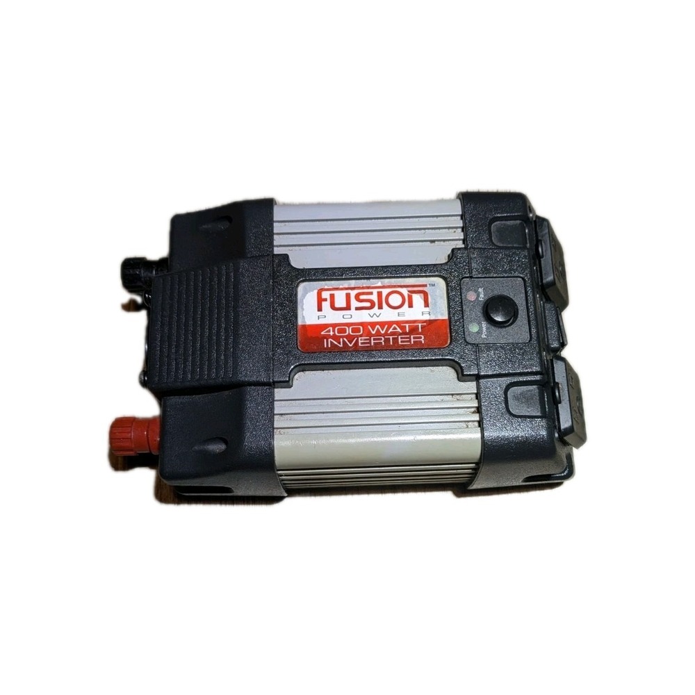 Fusion 400 Watt Power Inverter 12V DC Input Two 115V AC Standard Outlet 5V USB